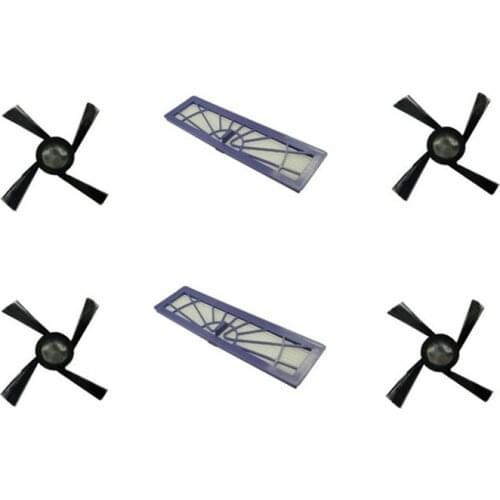 4 Pieces Side Brush & 2 Pieces hepa filter for Neato D85 D75 xrobot parts