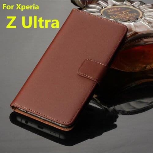 Capa fundas wallet leather case For Sony Xperia Z Ultra C6802 C6803 Flip Cover Phone Bags With Card holder & Money Solt