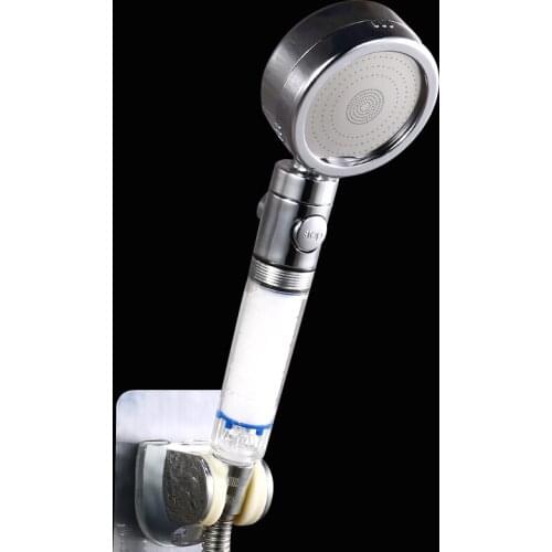 2021 HandheldBathroom equipment Shower Head 3 Mode High Pressure Element Bath Shower Filter with Water Stop and Showering Switch