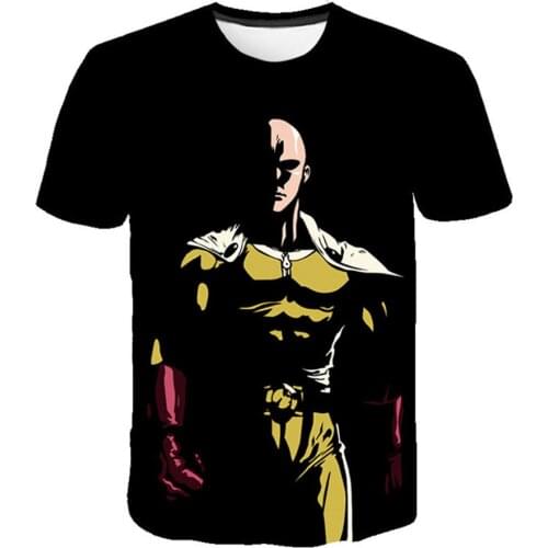Anime One Punch Man 3D Printing T-shirt For Male And Female Summer Harajuku Cartoons Streetwear Funny Cool Fashion Casual Tops