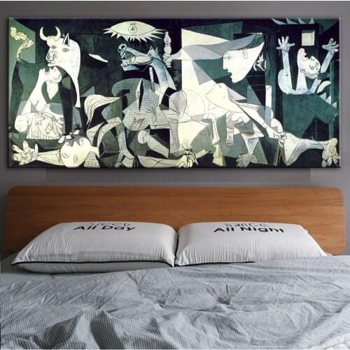 Guernica Famous Canvas Paintings Reproductions Print On Canvas Art Prints Artwork By Picasso Wall Pictures For Living Room Wall