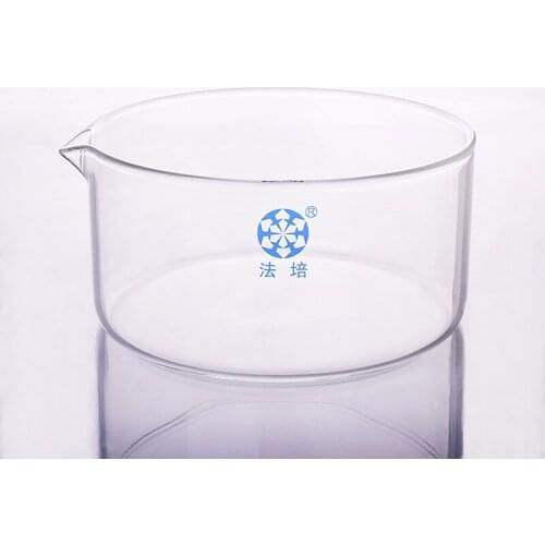 Crystallizing dish with spout,Outer diameter 230mm and Height 135mm,crystallizing basin with spout