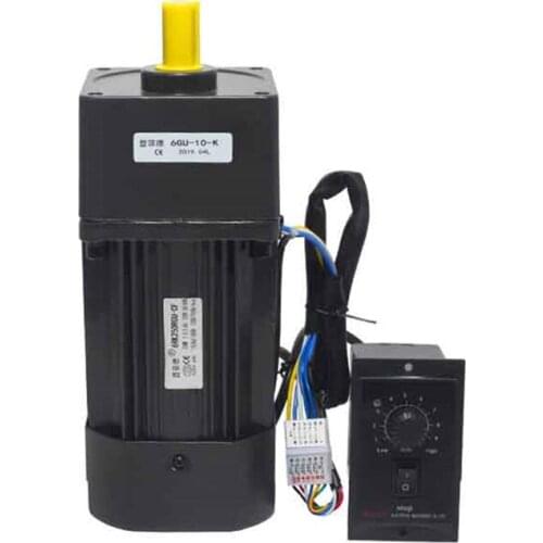 220V 250W AC Reversible Gear 6RK250GU-CF Variable Speed Motor 1:3-1:250 450-2.7RPM 6GU AC Gear Reducer Motor Geared Motor Kit
