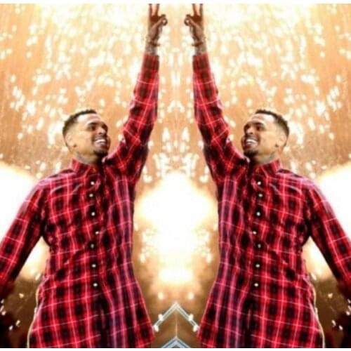 HipHop Men/women Styles Shirt red blue Oversized Side Zipper Extended Tyga kanye west Plaid Shirt Casual Long sleeve tee shirt