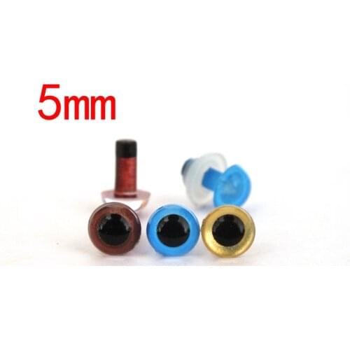 5mm toy eyes kit---brown and blue and gold color each color 10pairs for teddy bear eyes