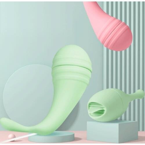New Double Vibrating Egg Tongue Vibrators USB Power G-spot Massage Licking Clitoris Stimulator Sex Toys for Women Masturbation
