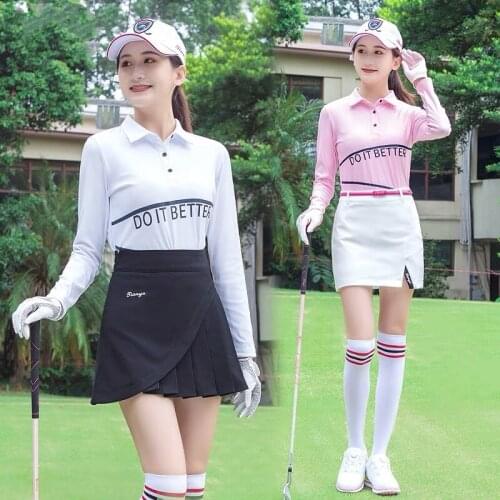 New products golf tennis badminton sports womens spring and summer clothes long-sleeved T-shirt Slim fit