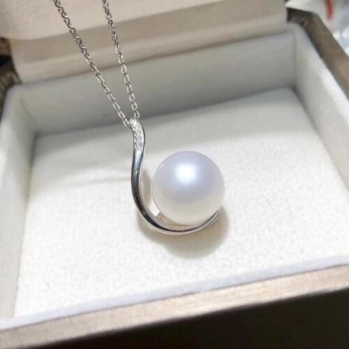 Charm Style 925 Sterling Silver Pendant Base Settings Mountings Findings Parts for Pearl Crystal Jade Agate 5pcs/lot