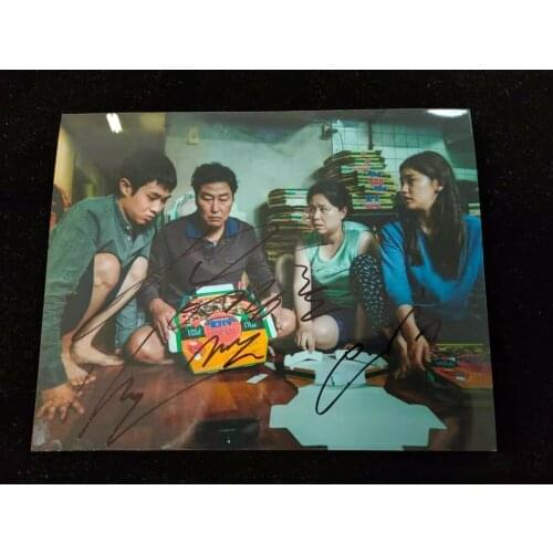 Parasite Kang-ho Song Choi Woo-shik Park Su Dam autographed photo 8*10 K-POP 032021