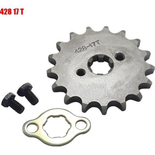 428 17 Tooth 17mm 20mm Front Engine Sprocket for Stomp YCF Upower Dirt Pit Bike ATV Quad Go Kart Moped Buggy Scooter Motorcycle