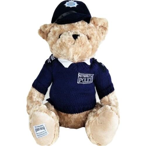 BOLAFYNIA Police Bear Bear tie plush toy doll birthday Christmas gift children Stuffed toy