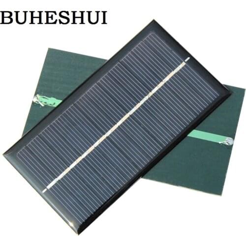 BUHESHUI 1W 6V Polycrystalline Solar Panels For 3.7V Battery Charge Solar Led Light Solar Cell 110*60 *3MM 3pcs Free shipping