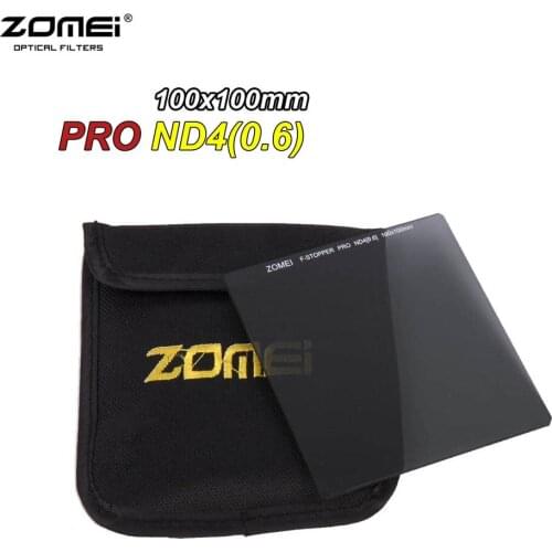 Zomei Professional 100mm ND4 Square Filter 100x100mm ND0.6 2-Stop HD Optical Glass Full Gray ND Filter For Cokin Z Series Holder