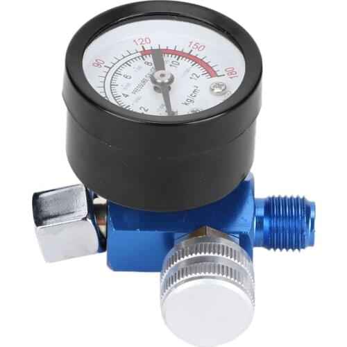 Air Pressure Regulator Gauge Aluminium Alloy Adjustable Spray Gun Air Tool G1/4 Adjustable Pressure Regulator Range 0-11BAR