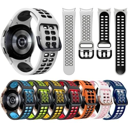 Replacement Sports silicone strap For Samsung Galaxy Watch 4 Classic 46mm 42mm Band GalaxyWatch4 44mm 42mm Curved end Watchband