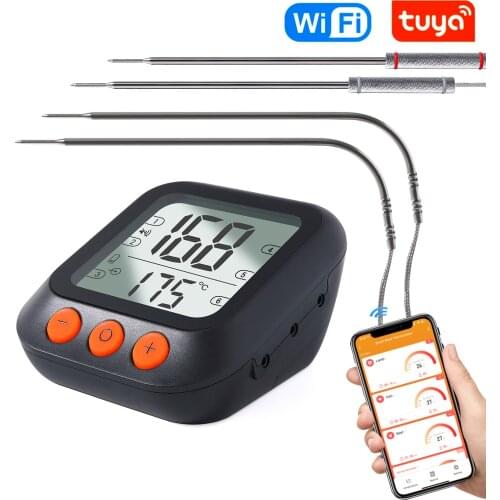Tuya Bluetooth 5.0 compatible digital barbecue thermometer meat barbecue thermometer smart life APP control Alexa Google Home