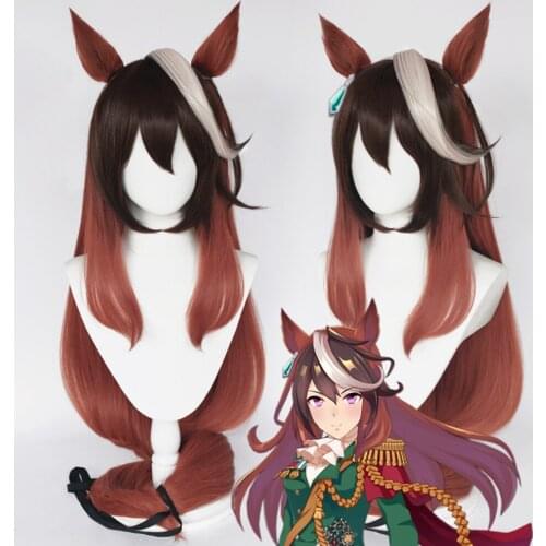 Pretty Derby Symboli Rudolf Cosplay Wig Heat Resistant Synthetic Hair Carnival Halloween Party Props