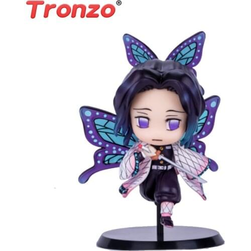 Tronzo Cute Little Anime Demon Slayer Kimetsu no Yaiba Kochou Shinobu Action Figure Model Toys Decoration Dolls Gifts