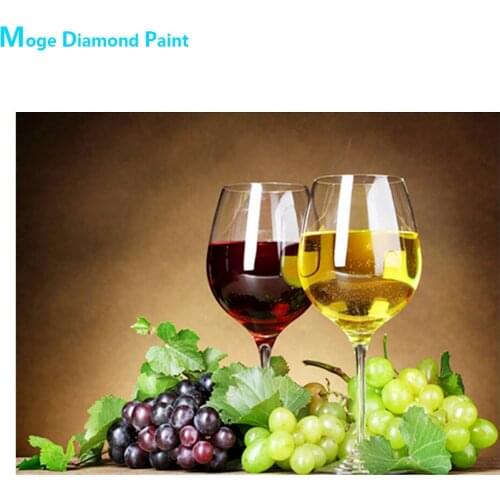 Grapes and wine Diamond Painting Round Full Drill Nouveaute DIY Mosaic Embroidery 5D Cross Stitch home decor gifts