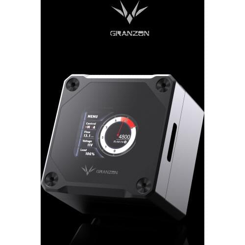 Granzon GFM PWM DDC Water Pump , For Computer Water Cooling, Digital Display Wireless Speed Control , Flow 700L/H Lift 6 Meter