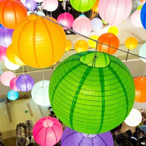 High quality 20cm Round Paper Lantern Paper Flower Balls Honeycomb Ball Hanging Lanterns For Wedding Party Decoration supplies