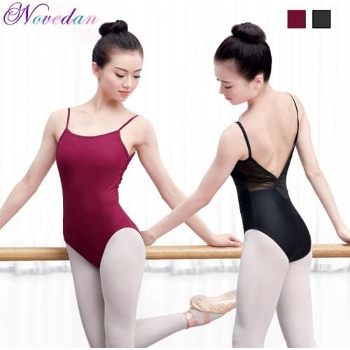 Women Ballet Leotard Costume Cotton Backless Bodysuit Dance Clothes Adult Practice Ballet Gymnastics Dancewear