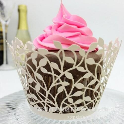 100PCS/LOT The Vine Branches Cupcake Cup/ Party Cake Wrappers/ Laser Cutting