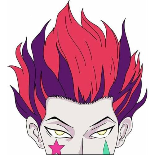 13cm X 12cm for Hisoka Hxh Holo Car Stickers Vinyl Sunscreen RV VAN Car Accessories Graphics Anime Decal Decoration