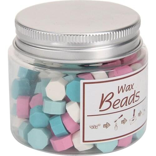 170pcs/1bottle Octagon Sealing Wax set Brass Spoon Seal Stamp Beaded Waxes for Wedding Post Vintage craft Decor Card Making Tool