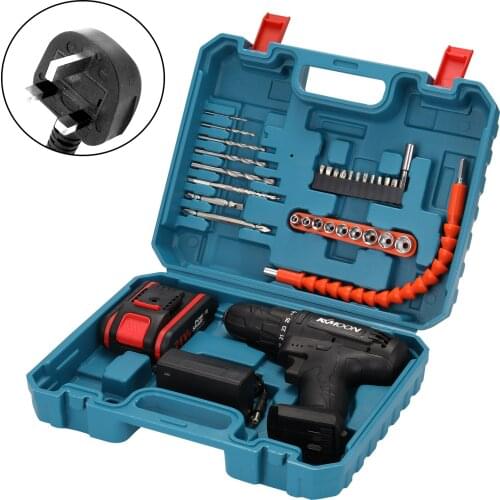 21VF Household Multifuctional Electric Drill Mini Screwdriver Rotation Ways Speeds Torques Adjustable