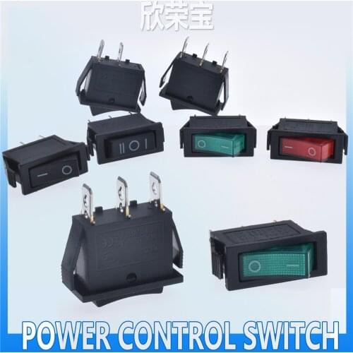 5PCS KCD3 Rocker Switch ON-OFF 2 Position 3 Pin Electrical equipment With Light Power Switch 16A 250VAC/20A125VAC 35mm*31mm*14mm