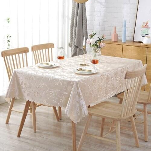 AiFish Jacquard Tablecloths On The Table