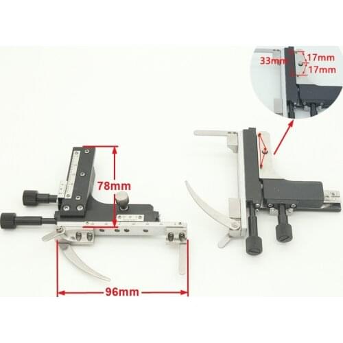 XSP Biological Microscope Accessories Attachable Mechanical Stage X-Y Movable Stage with Scale Ruler