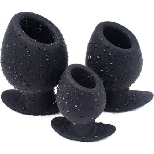 3 Sizes Silicone Hollow Dildo Anal Plug Sex Toys For Women Men Prostate Massager Anal Expanding Dilator Stimulator Adult Product