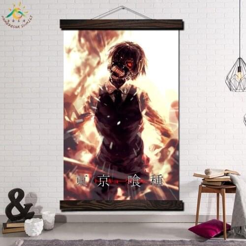 Tokyo Ghoul Anime Single Framed Scroll Painting Modern Canvas Art Prints Poster Wall Painting Wall Art Pictures for Home Decor