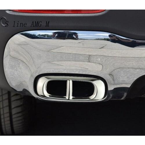 Car Styling For Mercedes Benz B Class W247 GLB X247 2020 Automobiles Tail Throat Frame Covers Stickers Exhaust Pipe Accessories