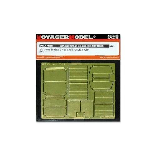KNL HOBBY Voyager Model PEA188 Challenger 2 main battle tank with the enemy identification plate metal etching pieces
