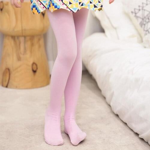 Anti-pilling velvet Tights spring autumn girls pantyhose kids children Stockings white pink children dance Tights