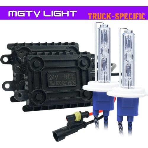 H7 HID xenon bulbs 24V 75W Super Bright truck 75W 4300K-8000K H1H11 9005 HB3 xenon headlights bulbs 1set free shipping