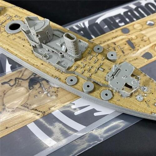 Battleship Model Kit for 1/700 Scale Rodney Battleship with Trumpeter 06718 DIY Wooden Deck Assemble
