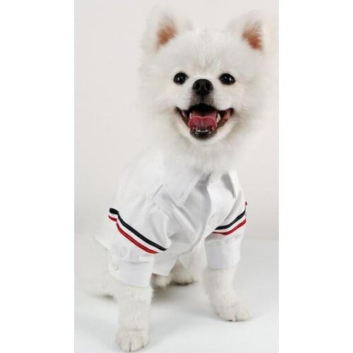 Fashion Pet Dog Black White Shirt Summer Clothes For Small Medium Puppy Dogs Clothing Cat Schnauzer Costumes French Bulldog