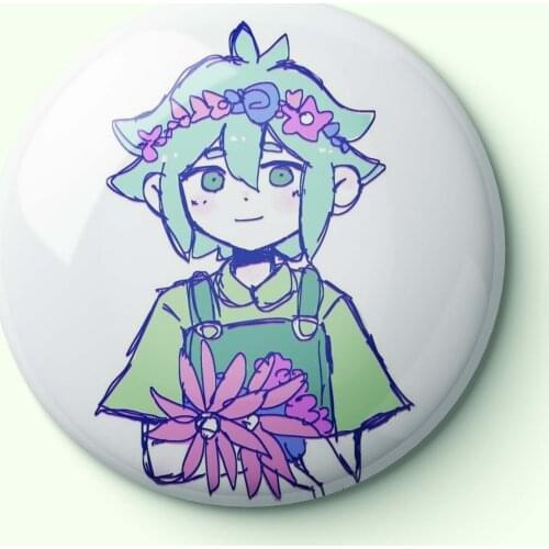 OMORI Basil umw Soft Enamel Pin Lapel Pin Women Fashion Hat Cartoon Jewelry Decor Gift Creative Cute Lover Collar Metal Brooch