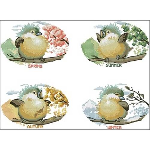 Fat Bird animals Patterns Counted Cross Stitch 11CT 14CT DIY Cross Stitch Kits Embroidery Needlework Sets home decor
