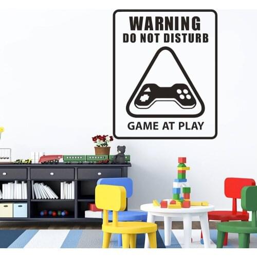 Play Room Door Decals Video Game Gaming Wall Stickers Mural Boys Room Decoration WARNING DO NOT DISTURB Gamer Decal G750