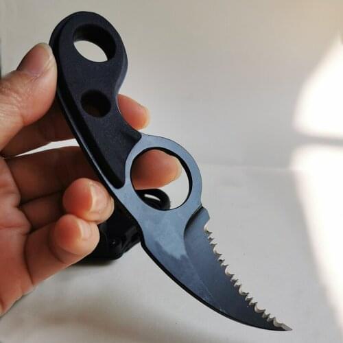 Free shipping Outdoor Fixed Blade Knife full serrated blade Mini outdoor self defense knife camping tool