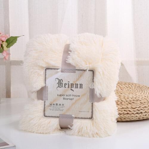Blankets Soft Fur Faux With Fluffy Throw Blanket Bed Sofa Bedspread Long Shaggy Soft Warm Bedding Sheet Cozy Blankets