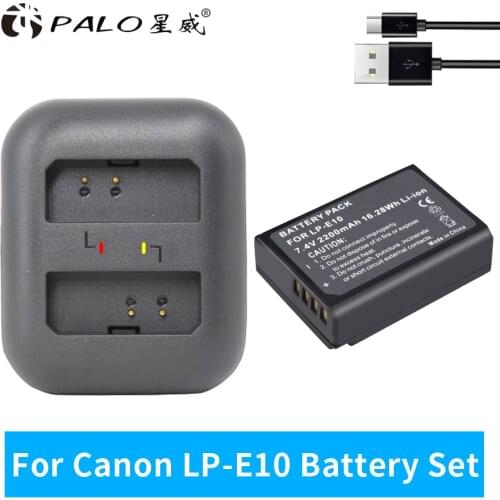 PALO LP-E10 LPE10 LP E10 camera battery for Canon EOS 1100D 1200D 1300D 2000D 4000D Rebel T3 T5 T6 KISS X50 X70 Battery L10
