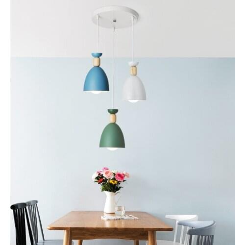 Nordic Restaurant Pendant Three-headed Bar Counter Dining Table Lighting Creative Personality Minimalist Bedroom Bedside Lamp