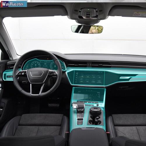 Self Healing TPU Sticker Car Interior Center Console Gear Navigation Screen Transparent Protective Film For Audi A6 A7 Q5 Q7 Q8
