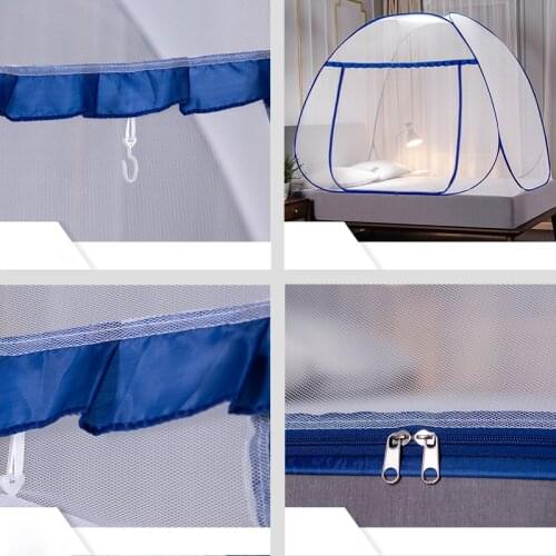 Mosquito Net Bed Canopy Netting Folding Anti-falling Yurt Netting Tent With Frame Mosquitera Canopy Netting Home Bedroom Decor